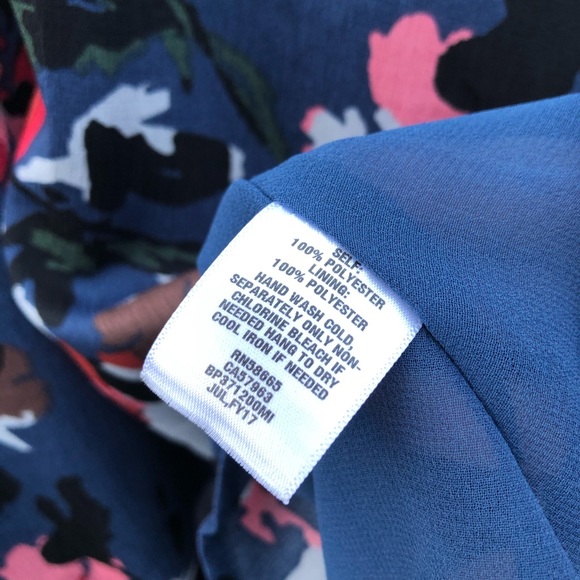 Nordstrom Brass Plum Blue Floral Mini Dress M - Picture 7 of 8